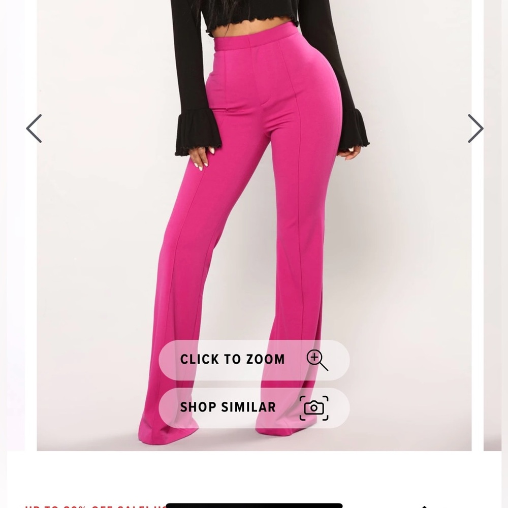 Fashion Nova Fuchsia Flare Pants